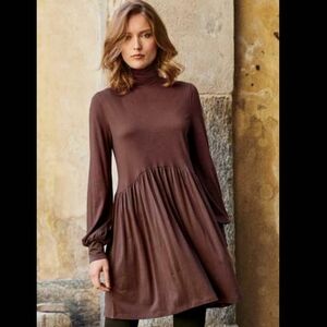 NWT Peruvian Connection Rum Raisin Nicole Tunic Dress Size Large